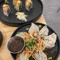 “Beef” dumplings at Beyond Sushi in New York City