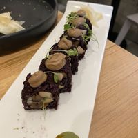 Black rice mushroom rolls at Beyond Sushi in New York City