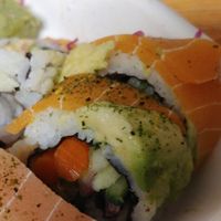 Vegan salmon sushi at Beyond Sushi in New York City