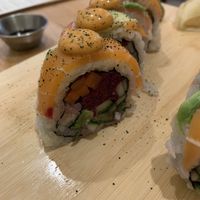 Rainbow roll  at Beyond Sushi in New York City