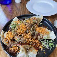 Mushroom dumplings   at Beyond Sushi in New York City