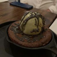 Avocado cookie with matcha ice cream  at Beyond Sushi in New York City