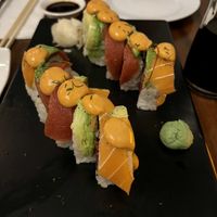 rainbow rolls  at Beyond Sushi in New York City