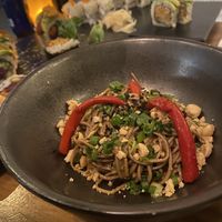 Peanut noodle salad  at Beyond Sushi in New York City