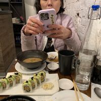 Miso soup and rolls  at Beyond Sushi in New York City