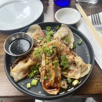 Vegan-Ginger Beef dumplings  at Beyond Sushi in New York City