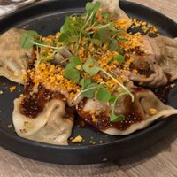 Mushroom dumplings  at Beyond Sushi in New York City