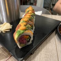 Rainbow roll  at Beyond Sushi in New York City