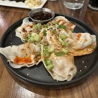Ginger “beef” dumplings  at Beyond Sushi in New York City