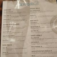  at Beyond Sushi in New York City