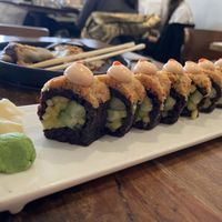 Spicy Mang Roll…sucker for mango. This was good but I liked dumplings better!  at Beyond Sushi in New York City