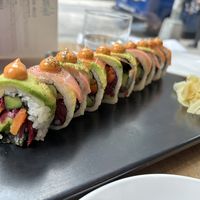 Rainbow roll  at Beyond Sushi in New York City