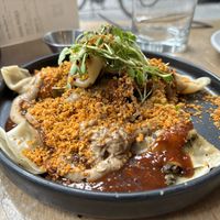 Shiitake truffle dumplings   at Beyond Sushi in New York City