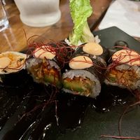 Spicy jackfruit crabckers  at Beyond Sushi in New York City