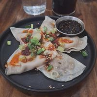 Ginger beef dumplings at Beyond Sushi in New York City