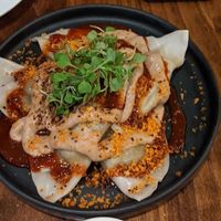 Five Spice Chicken dumplings ($12) at Beyond Sushi in New York City
