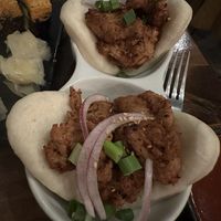 Chicken Bao (we got the sauce on the side)  at Beyond Sushi in New York City