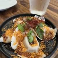 5 spice chicken dumplings   at Beyond Sushi in New York City