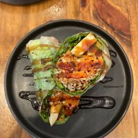 Tofu peanut sauce crunch wrap  at Beyond Sushi in New York City