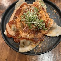 Shiitake truffle dumplings  at Beyond Sushi in New York City
