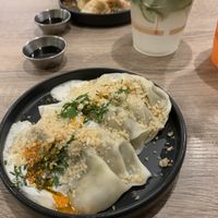 Flower top dumplings  at Beyond Sushi in New York City