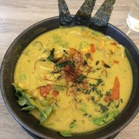 Butternut squash ramen at Beyond Sushi in New York City