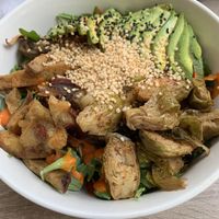 Rice bed salad at Beyond Sushi in New York City