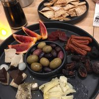 Cheese plate w Taro chips at Beyond Sushi in New York City