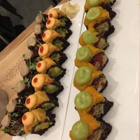 Sushi...so good.  The spicy mango tastes like Mackerel 🤯 at Beyond Sushi in New York City