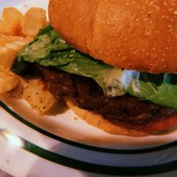 Shanti Burger and Cauliflower wings are amazing!  at Govinda's Cafe in Atlanta