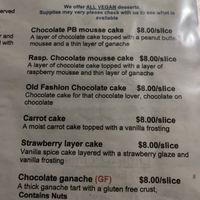 Desserts  at Govinda's Cafe in Atlanta