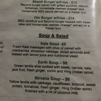 Main menu  at Govinda's Cafe in Atlanta