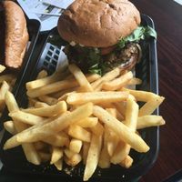 Black Bean Burger w/Brazilian Fries at Govinda's Cafe in Atlanta
