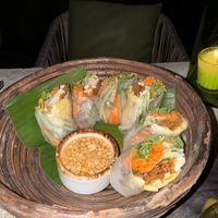 Fresh rolls with tofu   at Mezzanine in Tulum