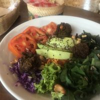 Arcoíris Salad - note the portion sizes recently shrank  at Ikaro Cafe in Santa Marta