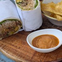 Mexican Burrito at Ikaro Cafe in Santa Marta