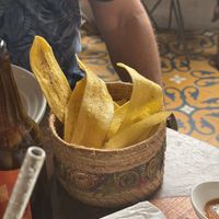Plantain chips  at Ikaro Cafe in Santa Marta
