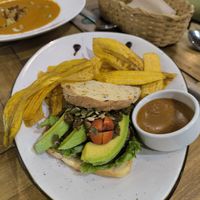 Sandwhich vegano at Ikaro Cafe in Santa Marta