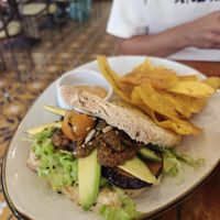 Beirut sandwich, very nice at Ikaro Cafe in Santa Marta