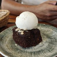 Brownie with ice cream, cannot recommend at Ikaro Cafe in Santa Marta