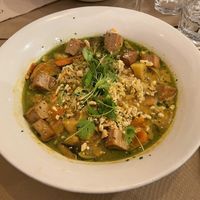 Vegan Thai curry  at Kafe Botanika in San Sebastian