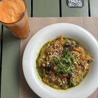 thai curry  at Kafe Botanika in San Sebastian