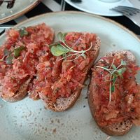 Tostadas con tomate gluten-free at Kafe Botanika in San Sebastian