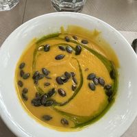 Pumpkin soup  at Kafe Botanika in San Sebastian