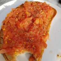 Pan con tomate at Kafe Botanika in San Sebastian
