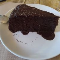 Carob cake at Kafe Botanika in San Sebastian