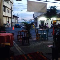 View of the street from inside  at Flor de Loto in Cali