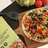 Veganz pizza tasting at Vegan Grocery Store in Fitzroy