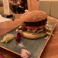Vegan Burger at Cafe Lila in Regensburg