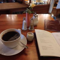 Morning Coffee with Oatmilk 😋 #Veganuary at Cafe Lila in Regensburg